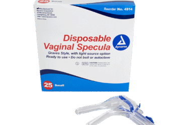 Dynarex 4914 Vaginal Specula Disposable w/ Light Option, Small, 4/25/cs