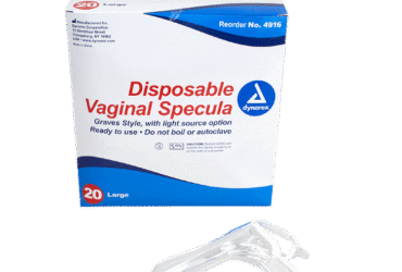Dynarex 4916 Vaginal Specula Disposable w/ Light Option, Large, 4/20/cs