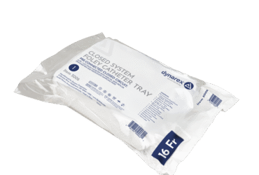 Dynarex 5006 Closed Circuit / Closed System Foley Catheter Tray, 16 Fr, 10/cs