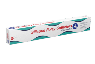 Dynarex 5084 Silicone Foley Catheters 2-way Standard, 16 Fr, 30 cc, 10/bx