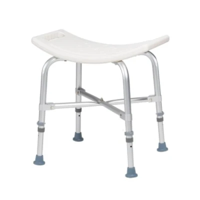 Dynarex 10325 Bariatric Shower Chair w/out Back, White, 1pc/bx