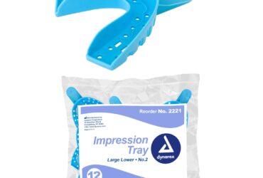 Dynarex 2221 Impression Trays, No. 2, Large Lower, 10/12/cs