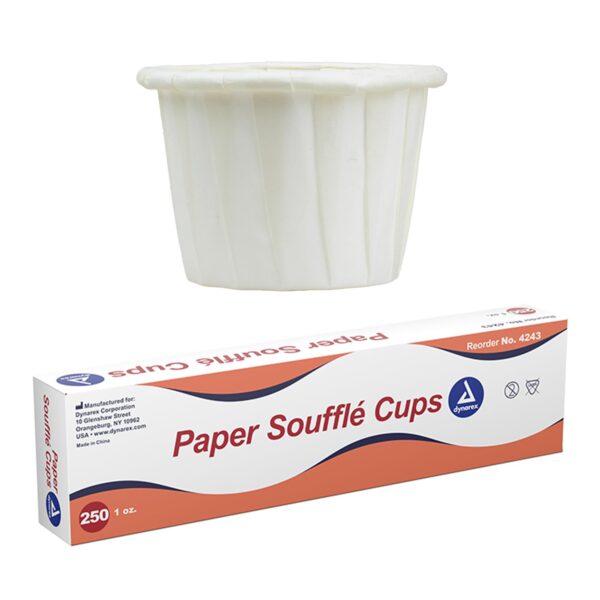 Dynarex 4243 Paper Souffle Cups, 1 oz., 20/250/cs