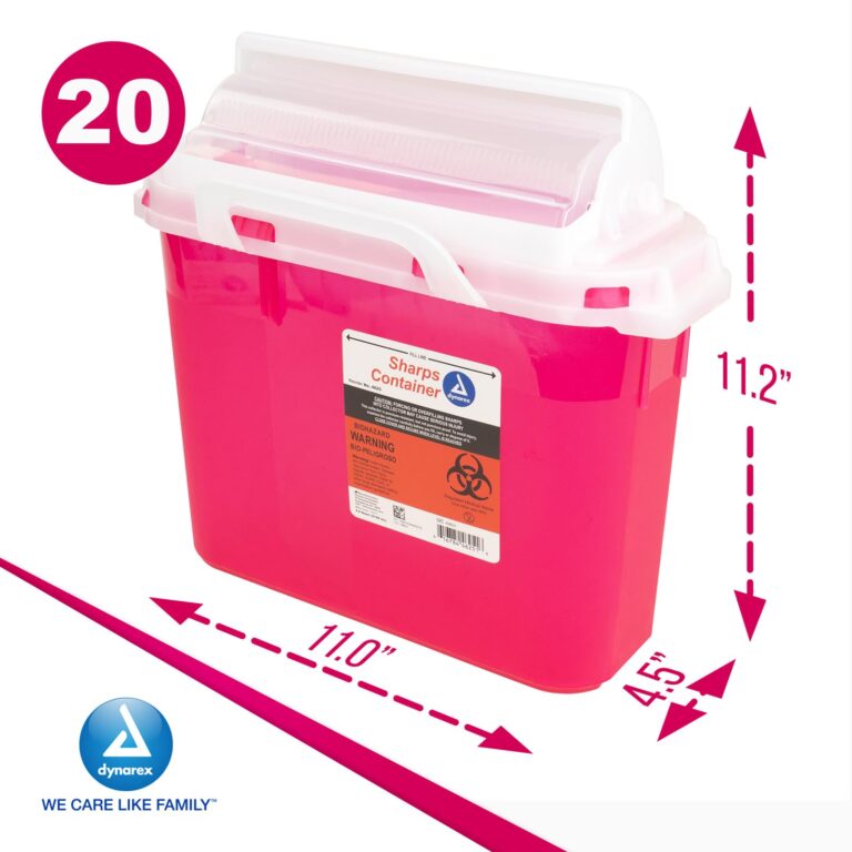 Dynarex 4625 Sharps Containers, 5.4 qt., 20/cs
