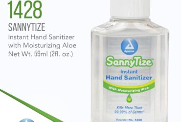 Hand Sanitizer with Moisturizing Aloe, 2 oz. Square Bottle, 6/24/cs