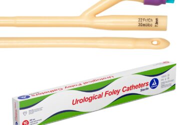 Dynarex 4962 Foley Catheters, 22 Fr, 30 cc, 10/cs