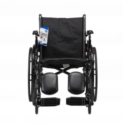 Dynarex 10248 DynaRide S3 Lite Wheelchair - w/Detachable&Flip Desk Arm FR, 20" x 16", Silver Vein, 1pc/cs