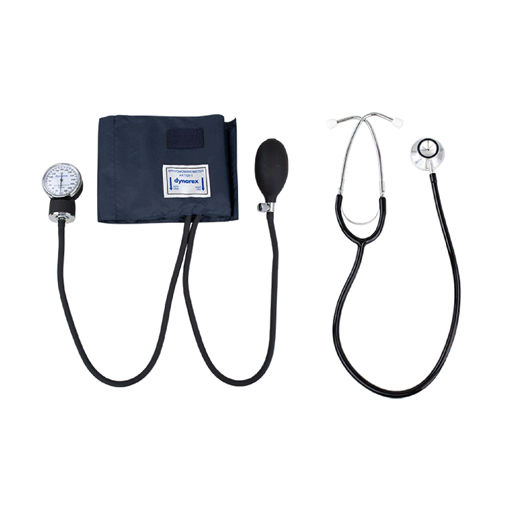 Dynarex 7099 Blood Pressure Kit - Dual Head Stethoscope, 10/cs
