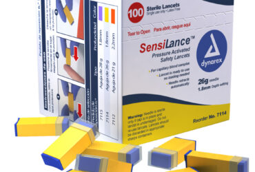 Dynarex 7114 Pressure Activated Safety Lancets - Sterile, 26G, 1.8 mm, 10/100/cs