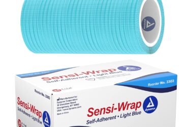 Dynarex 3303 Sensi Wrap, Self-Adherent, 3" x 5 yd Light Blue, 24/cs