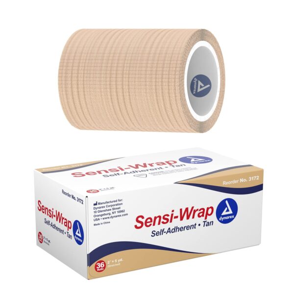 Dynarex 3172 Sensi Wrap, Self-Adherent, 2" x 5 yd Tan, 36/cs