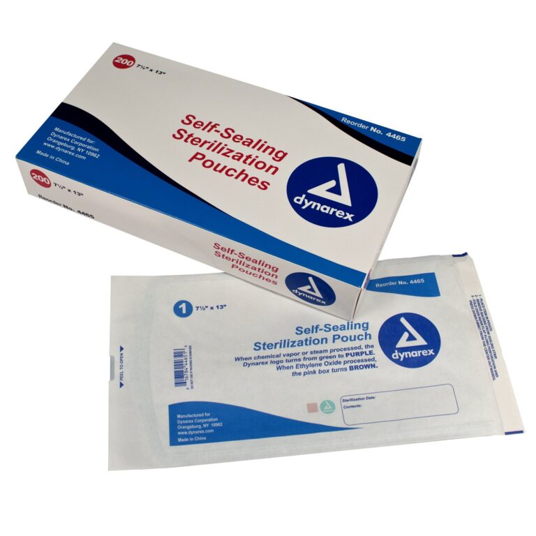 Dynarex 4465 Sterilization Pouches, 7.5" x 13", 5/200/cs