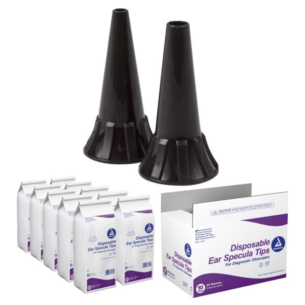 Dynarex 7117 Disposable Ear Specula Tips, 4.25 mm, 10/850/cs