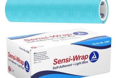 Dynarex 3305 Sensi Wrap, Self-Adherent, 6" x 5 yd Light Blue, 12/cs