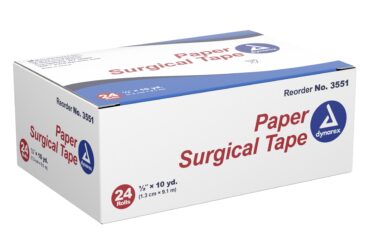 Dynarex 3551 Paper Surgical Tape, 1/2" x 10 yd, 12/24/cs