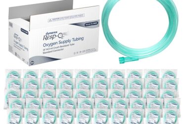 Dynarex 33202 Oxygen Supply 14' (4.3 m) Crush Resistant Tubing, Standard Connector, 50/cs