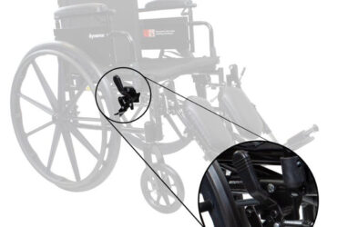 Dynarex RPWC10-R7 DynaRide S7 Wheelchair Push to Lock (Right), Black, 1