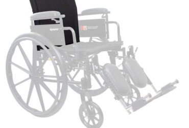 Dynarex RPWC02-K1F DynaRide S1 Series 18" Wheelchair Back Upholstery Fold Back, Black, 1