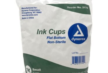 Dynarex 2174 Ink Cups - Flat bottom, 11 mm, Small, 10/1000/cs
