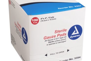 Dynarex 3354 Gauze Pad - Sterile 1's, 4" x 4" 12 Ply, 12/100/cs