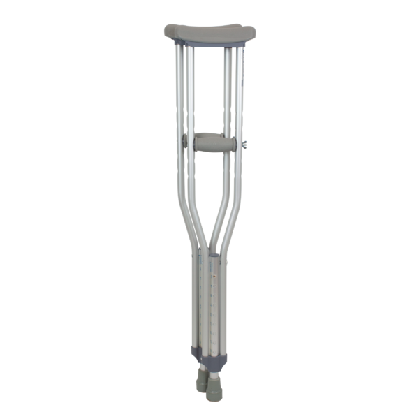 Dynarex 10103-8 Aluminum Crutches - Tall, 5'10" - 6'6", 2pc/pk,8pk/cs