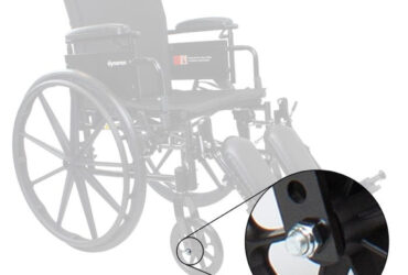 Dynarex RPWC13-K1R DynaRide S1 Wheelchair Caster Axle and Nut, Silver, 1