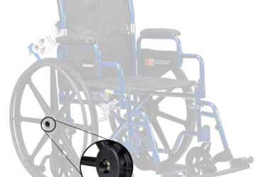 Dynarex RPWC09-56 DynaRide 10256 Wheelchair Hub Cap, Black, 1pr.