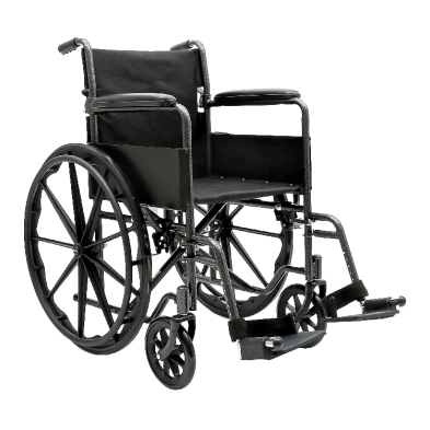 Dynarex 10255 DynaRide S1 Wheelchair - 18" x 16" w/ Detach Desk Arm FR, Silver Vein, 1pc/cs