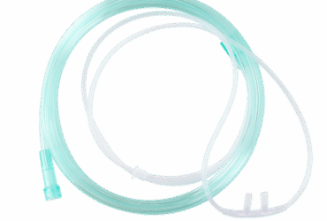 Dynarex 33100 Nasal Oxygen Cannula Standard Tip w/ 4' (1.2 m) Crush Resist, Adult/Standard Connector, 50/cs