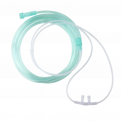 Dynarex 33110 Nasal Oxygen Cannula Flared Tip w/ 7' (2.1 m) Crush Resistan, Adult/Standard Connector, 50/cs
