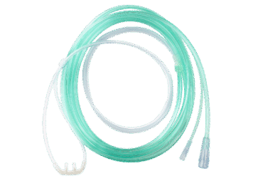 Dynarex 33192 EtCO2 Nasal Sampling Cannula w/ 14' (4.2 m) Tubing w/ Female, Pediatric/Standard 02 Tubing C, 25/cs