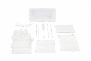 Dynarex 35000 Tracheostomy Care Kit - One Compartment Tray, 20/cs