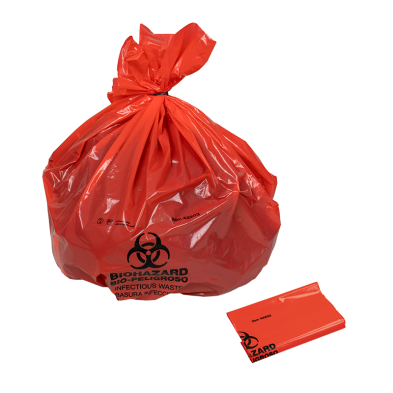 Dynarex 43203 Biohazard Bag, 39" x 33", 2 mil, 33 gallon, 100/cs