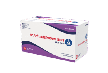 Dynarex 7068 IV Administration Set - 20 Drop, 106" compatible with Zyno pump, 50/bx
