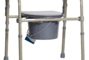 Dynarex 10372-4 Folding Bedside Commode, Steel, 1pc/bx,4bx/cs