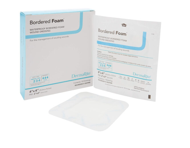 DermaRite 00298E: Dressing Bordered Foam 4X4 (Box of 10) DermaRite 00298E: Dressing Bordered Foam 4X4 (Box of 10)