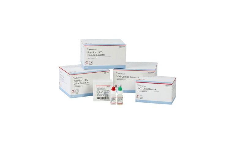 Cardinal Health 7612032 hCG Combo Cassette Test – Pregnancy Detection, Urine/Serum – 25 per Box