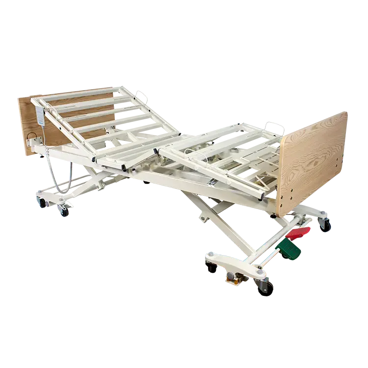 Dynarex 12013-CH DB300 Bariatric LTC 5 Function Low Bed - Wood Boards - Cherry, 1pc/cs