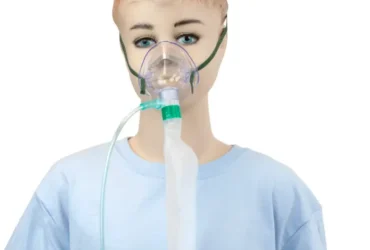 Dynarex 33010 O2 High-Concentration Standard Mask w/ 7' (2.1 m) tubing, Pediatric/Standard Connector, 50/cs