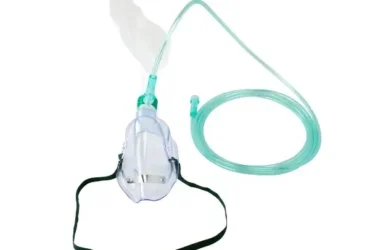 Dynarex 33052 Non-Rebreather Elongated Mask w/ 7' (2.1 m) tubing, 1000 ml, Adult/Standard Connector, 50/cs