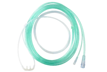 Dynarex 33191 EtCO2 Nasal Sampling Cannula w/ 10' (3.0 m) Tubing w/ Female, Adult/Standard 02 Tubing Connectors, 25/cs