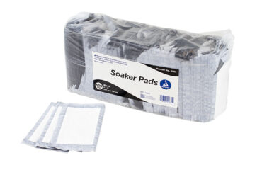 Dynarex 2168 Soaker Pads, 4" x 7", Black, 4/500/cs
