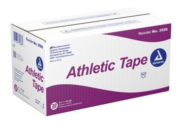 Dynarex 3596 Athletic Tape, 1.5" x 15 yd, 4/8/cs