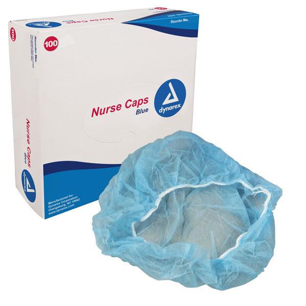 pic_-_2113.png Dynarex 2113 Nurse Cap, 24", Blue, 5/100/cs