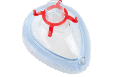 Dynarex 36034 Air Cushion Mask Size w/ Valve #4 (Red Hook), Medium, Adult, 20/cs