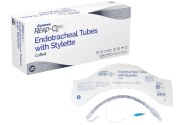 Dynarex 36253 Endotracheal Tubes w/ Stylette - Cuffed, 8.0 mm, 10/bx
