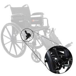 Dynarex RPWC10-L2 DynaRide S2 Wheelchair Push to Lock (Left), Black, 1