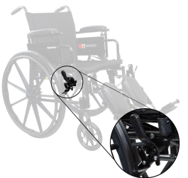 Dynarex RPWC10-R1 DynaRide S1 S3 S4 Wheelchair Push to Lock (Right), Black, 1