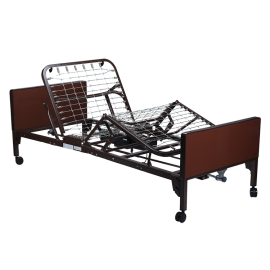 Dynarex 10401-FRMZ Semi Electric Homecare Bed w/ Full Rail & Dynarest Multizone