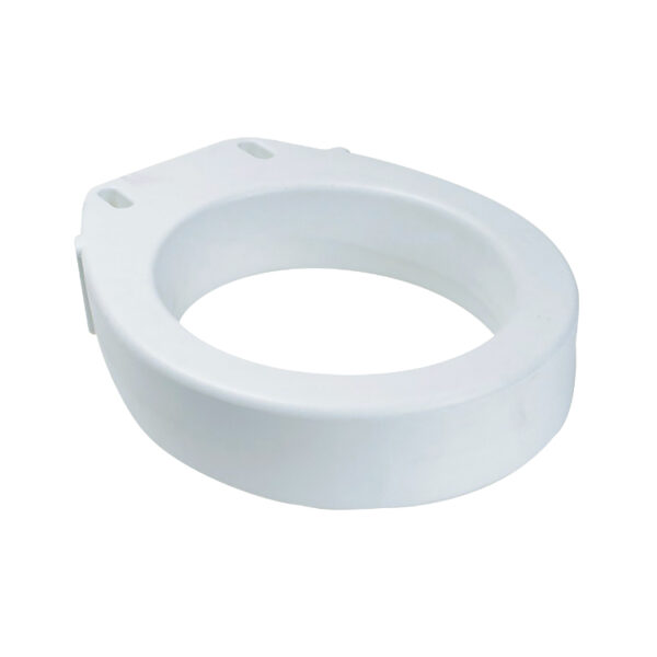 Dynarex 10364 Elongated Raised Toilet Seat w/out Arms, White, 1pc/bx